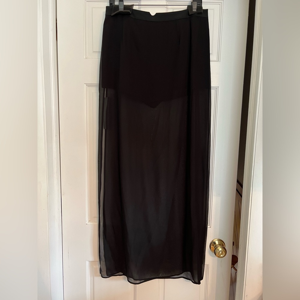 BCBG black sheer skirt with built in shorts